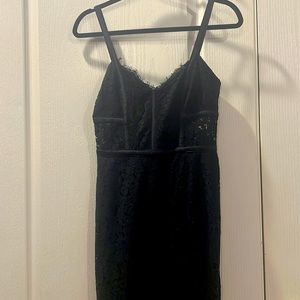Black lace dress with built in lining.
